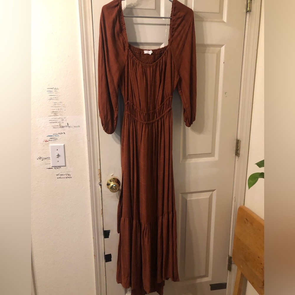 Lush rust color maxi dress